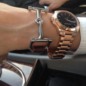 Handmade Genuine Leather Horse Snaffle Bit Bracele